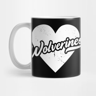 Vintage Wolverines School Spirit // High School Football Mascot // Go Wolverines Mug